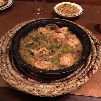 Tara Kitchen - Chicken with preserved lemons and green olives- I could only eat half so I enjoyed the rest for lunch the next day! - Moroccan Near Me - Schenectady, New York