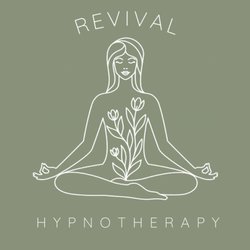Revival Hypnotherapy - Revival Hypnotherapy logo. A woman having a peaceful revival and healing herself.