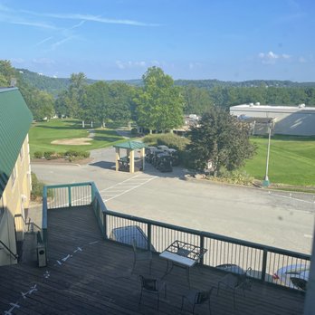 Lakeview Golf Resort & Spa - Patio outside the restaurant. Needs serious TLC. - Golf Near Me - Morgantown, West Virginia