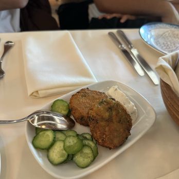 Kokkari Estiatorio - Kolokithokeftethes/Zucchini Cakes Instagram: @hungrytamale - Greek Near Me - San Francisco, California Kokkari Estiatorio - Kolokithokeftethes/Zucchini Cakes Instagram: @hungrytamale - Greek Near Me - San Francisco, California