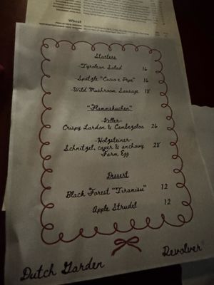 Menu photo 2 Dutch Garden Restaurant Santa Barbara, CA