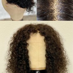 Custom made wig with ventilated closure