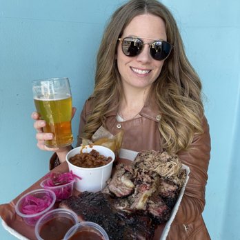 Brothers Keeper BBQ - Pulled pork, Brisket, Spare ribs, baked beans, cornbread plus accoutrements of pickled onion and bbq sauce. - Barbeque Near Me - Long Beach, California