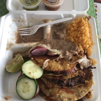 El Taco Oaxaco - 3 taco quesa birria?, refried beans, refried rice(10) - Mexican Near Me - Oakland, California