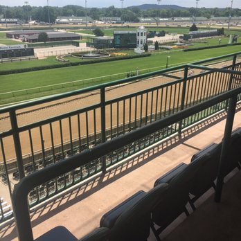 Churchill Downs - View from the jockey suite, outside seating - Horse Racing Near Me - Louisville, Kentucky