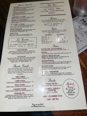 Menu photo 4 Memo's Cocina & Tequila Bar Turlock, CA