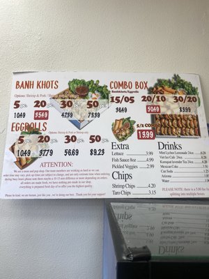 Menu photo 1 Banh Khot Lady Westminster, CA