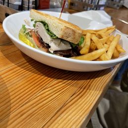 TURKEY CLUB on Sourdough with fries TURKEY CLUB on Sourdough with fries