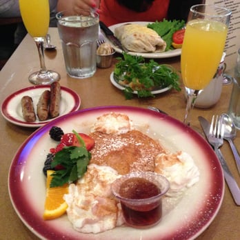 Tweet - Gluten free pancakes to die for, mimosas and sausage. - New American Near Me - Chicago, Illinois