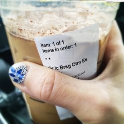 Starbucks - Iced brown sugar oatmilk shaken espresso.