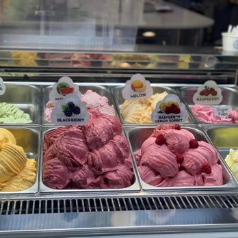 GB Gelato - Some of the fresh sorbet selections - Gelato Near Me - Carmichael, California