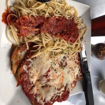 Speakeasy Saloon & Resort - Eggplant Parmesian over Linguini - Resorts Near Me - Union Dale, Pennsylvania