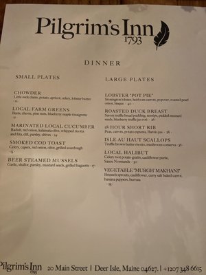 Menu photo 2 Whale’s Rib Tavern Deer Isle, ME Menu photo 2 Whale’s Rib Tavern Deer Isle, ME