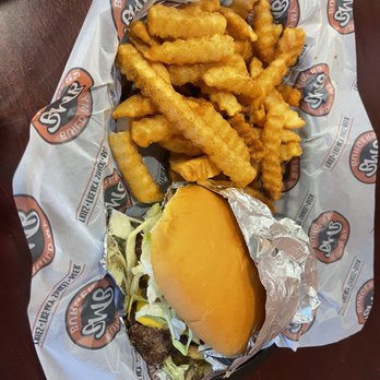 Build My Burgers - Double Single Cheeseburger Boxed Lunch - New American Near Me - Orlando, Florida Build My Burgers - Double Single Cheeseburger Boxed Lunch - New American Near Me - Orlando, Florida