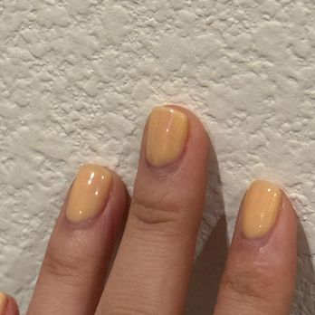 Orange Nail Bar - inconsistent paint job along cuticle line - looks grown out - Nail Salons Near Me - Sunnyvale, California