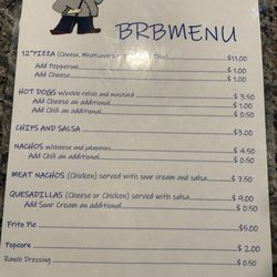 Big Robbies Billiards - Menu- food is served- so smoking is outdoors.
