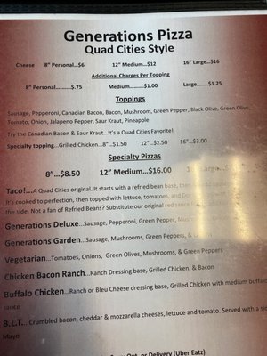 Menu photo 5 Generations Pizza Acworth, GA