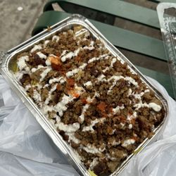 Middle Eastern Halal Food - Lamb over rice