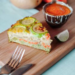 清山塾 - 招牌小食：彩虹雜菜批 Chef's Signature: Rainbow Veggie Quiche