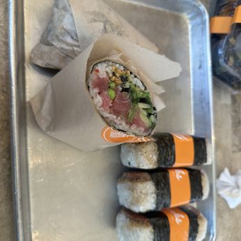 Pokeworks - Umami Ahi Garlic Spam Musubi - Poke Near Me - fresh meadows, New York