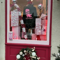 Storefront during Christmas