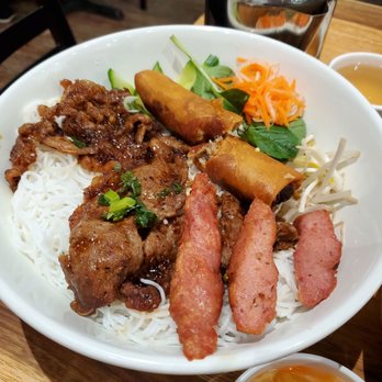 PHO OK - Grilled pork, sausage, and spring roll vermicelli - Vietnamese Near Me - Toronto, Ontario