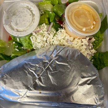 Yamas Mediterranean Cuisine - Super gyro plate with Greek salad - Mediterranean Near Me - Kailua, Hawaii Yamas Mediterranean Cuisine - Super gyro plate with Greek salad - Mediterranean Near Me - Kailua, Hawaii