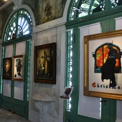 National Museum of American Illustration - Rockwell's works on display in the Tiffany Loggia beneath original ceiling murals by James Wall Finn