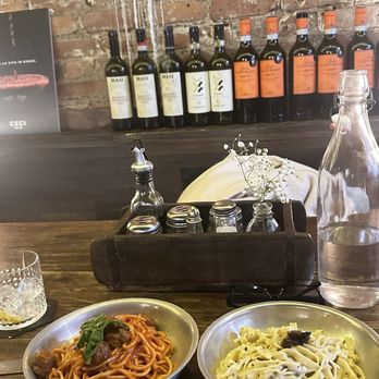 Maestro Pasta - Spaghetti with a few tiny meatballs and fettuccine with truffle - Italian Near Me - New York, New York Maestro Pasta - Spaghetti with a few tiny meatballs and fettuccine with truffle - Italian Near Me - New York, New York