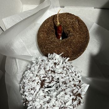 Voodoo Doughnut - Ring of Fire and Chocolate Coconut - Donuts Near Me - Portland, Oregon Voodoo Doughnut - Ring of Fire and Chocolate Coconut - Donuts Near Me - Portland, Oregon