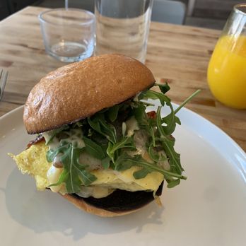 Bruce & Son - Breakfast Sandwich with horse radish sauce - American Near Me - Greenport, New York