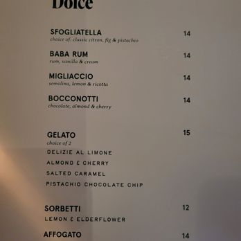 Massara - dessert menu - Italian Near Me - New York, New York