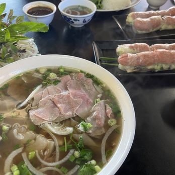 Pho 79 Restaurant - Pho 79 Super Bowl and grilled pork spring rolls - Vietnamese Near Me - Westminster, California