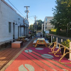 City of Hyattsville - Fun outdoors area - bike parking + picnic table