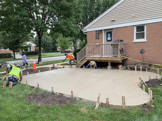 Finished driveway and walkway
