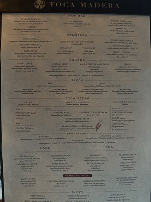 Menu photo 7 Toca Madera Scottsdale Scottsdale, AZ