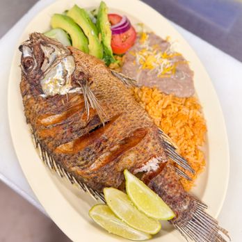 Dona Mary Mexican Grill - Delicious crispy fried tilapia served with rice beans and salad - Tacos Near Me - Orem, Utah Dona Mary Mexican Grill - Delicious crispy fried tilapia served with rice beans and salad - Tacos Near Me - Orem, Utah