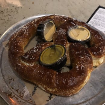 Voodoo Brewery Erie - GIANT pretzel - Beer Bar Near Me - Erie, Pennsylvania