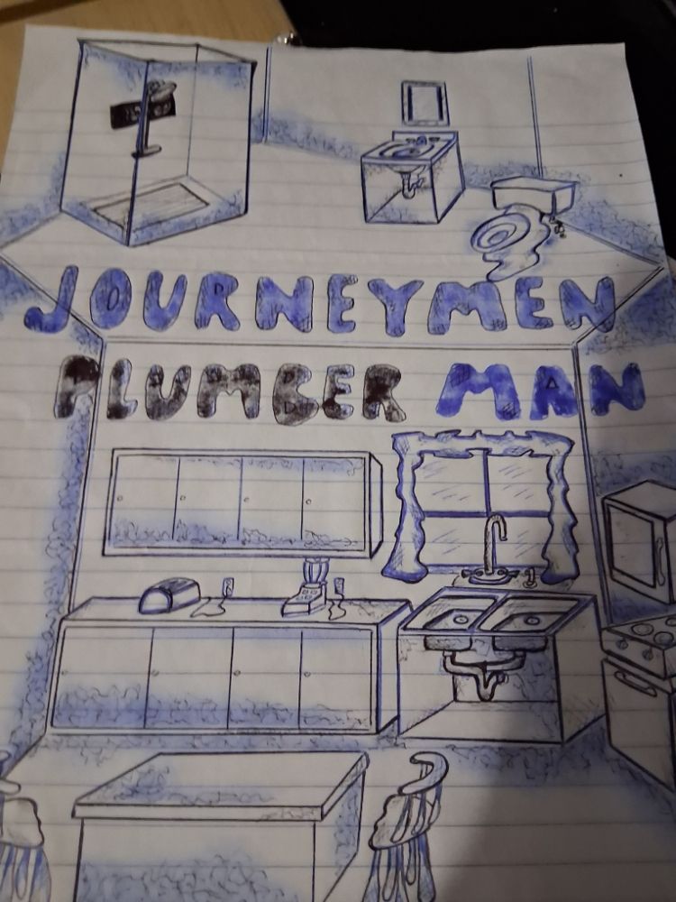 Slide of Journeyman plumber man