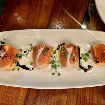 101 Steak - Peach wrapped in prosciutto drizzled in a balsamic vinaigrettes - Seafood Near Me - Atlanta, Georgia 101 Steak - Peach wrapped in prosciutto drizzled in a balsamic vinaigrettes - Seafood Near Me - Atlanta, Georgia