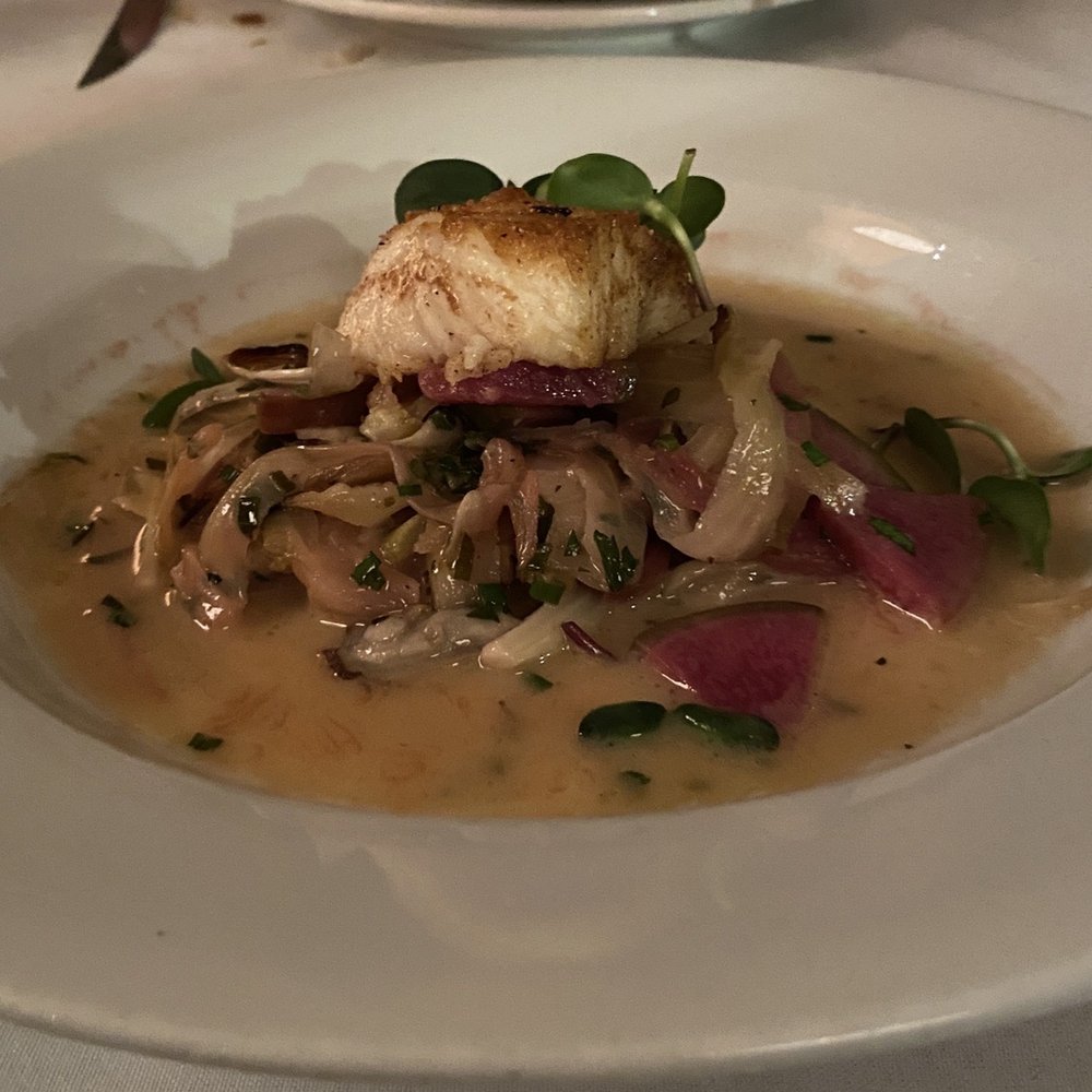 St John's Restaurant - Sea Bass, fine, uninspired, solid, good flavor, gave it an 8. - New American Near Me - Chattanooga, Tennessee St John's Restaurant - Sea Bass, fine, uninspired, solid, good flavor, gave it an 8. - New American Near Me - Chattanooga, Tennessee
