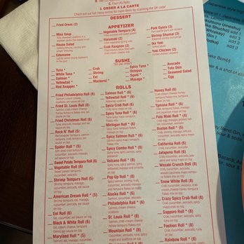 Sushi Ai - AYCE sushi menu - Sushi Bars Near Me - Clayton, Missouri