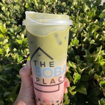 Floe - The Strawberry Matcha Milk Tea with added boba - Shaved Ice Near Me - Fullerton, California Floe - The Strawberry Matcha Milk Tea with added boba - Shaved Ice Near Me - Fullerton, California