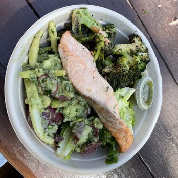 Nan's Kitchen - Salmon, simple greens, broccoli, potato salad. Outstanding, outstanding outstanding. - Beer, Wine & Spirits Near Me - Stow, Massachusetts Nan's Kitchen - Salmon, simple greens, broccoli, potato salad. Outstanding, outstanding outstanding. - Beer, Wine & Spirits Near Me - Stow, Massachusetts