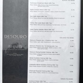 Desouro - Menu posted outside - Bubble Tea Near Me - Irvine, California Desouro - Menu posted outside - Bubble Tea Near Me - Irvine, California