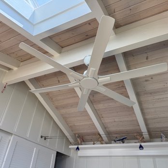 Specialized Creative Power Electrical - Installed fan. looks like it was always there. notice cannot see power run. That's attention to detail. - Electricians Near Me - Corona , California