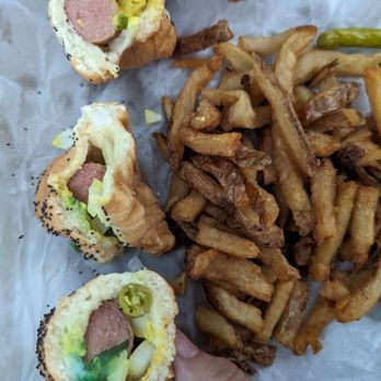 Al's Beef - Hot dog with everything. Supposed to have 2 dogs but we only got one :( - Sandwiches Near Me - Chicago, Illinois