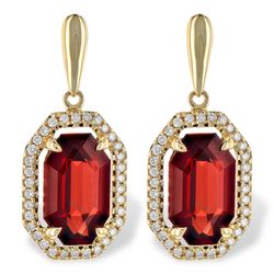 Allison-Kaufman Garnet Diamond Earrings (E2005)