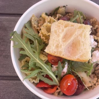 Ceres - Special of the week: Campanelle topped with pesto, feta, kalmata olives, cherry tomato, arugula, and the option to add ground lamb. - Cafes Near Me - Tucson, Arizona