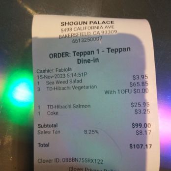 Shogun Palace - Sushi Bars Near Me - Bakersfield, California